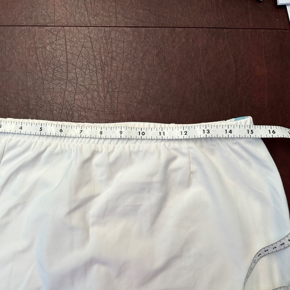 Nike White Tennis/pickle ball skirt with light blue trim. Size L - Picture 3 of 5